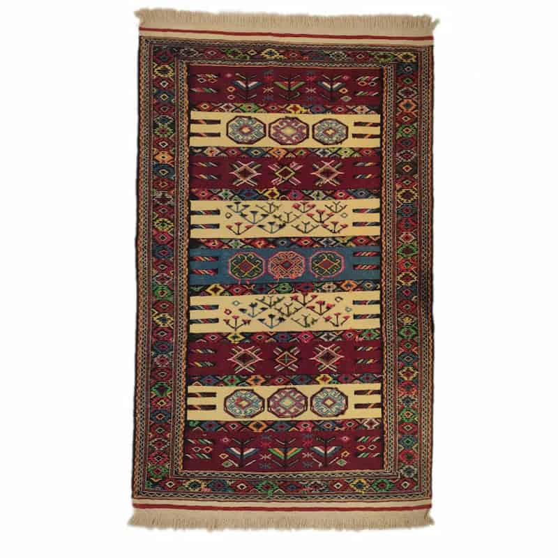 خرید و فروش گلیم دستباف سوزنی ترکمنی با شرایط فوق العاده